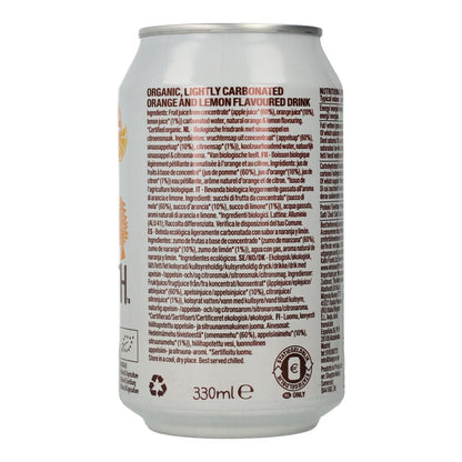 Pack of 6 Organic Orange and Lemon Soft Drinks, 330 ml. Whole Earth