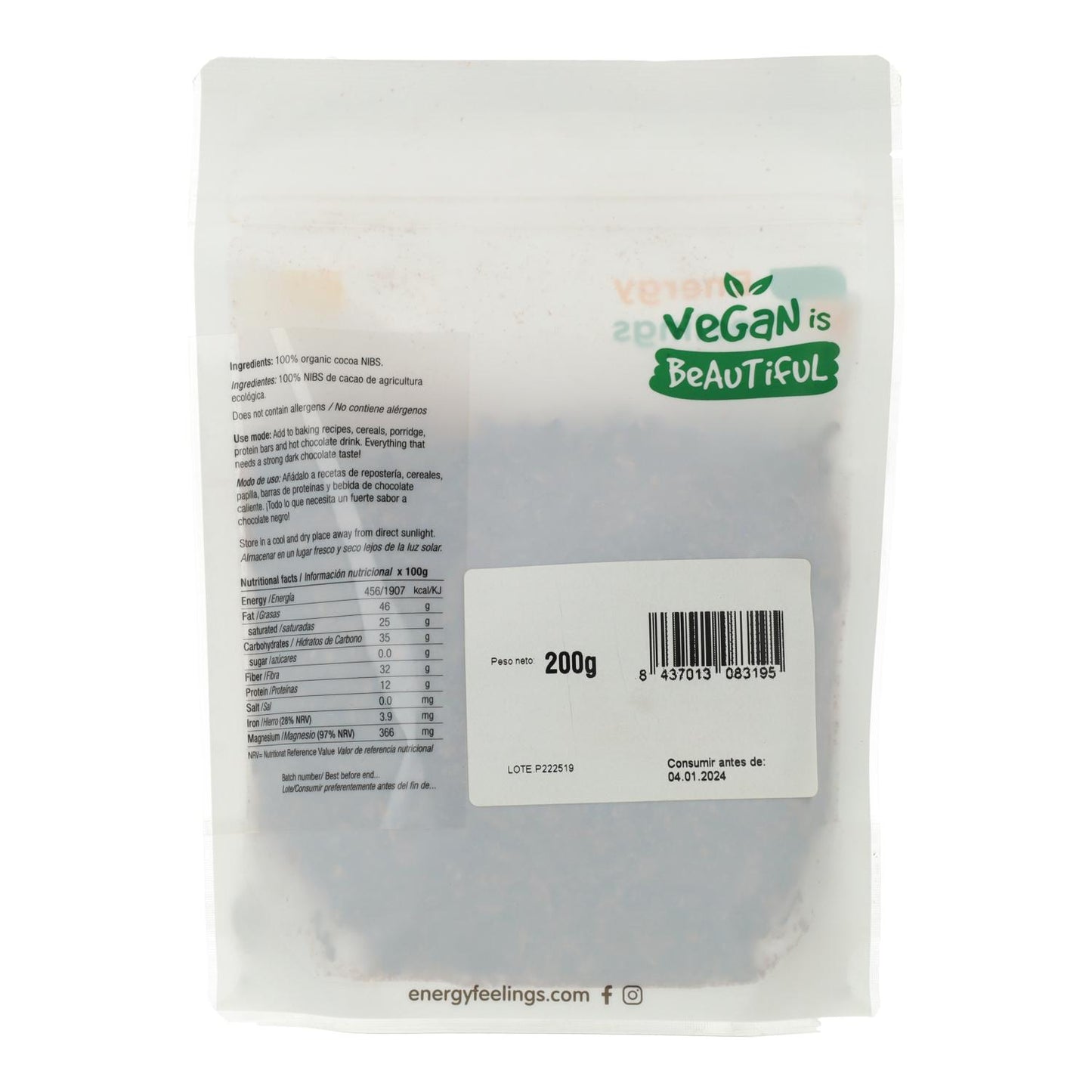Bio-Kakao Criollo Energy Feelings 1 kg