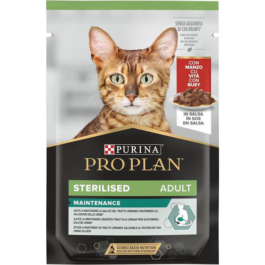 PRO PLAN Chat stérilisé Bœuf en sauce 85 g