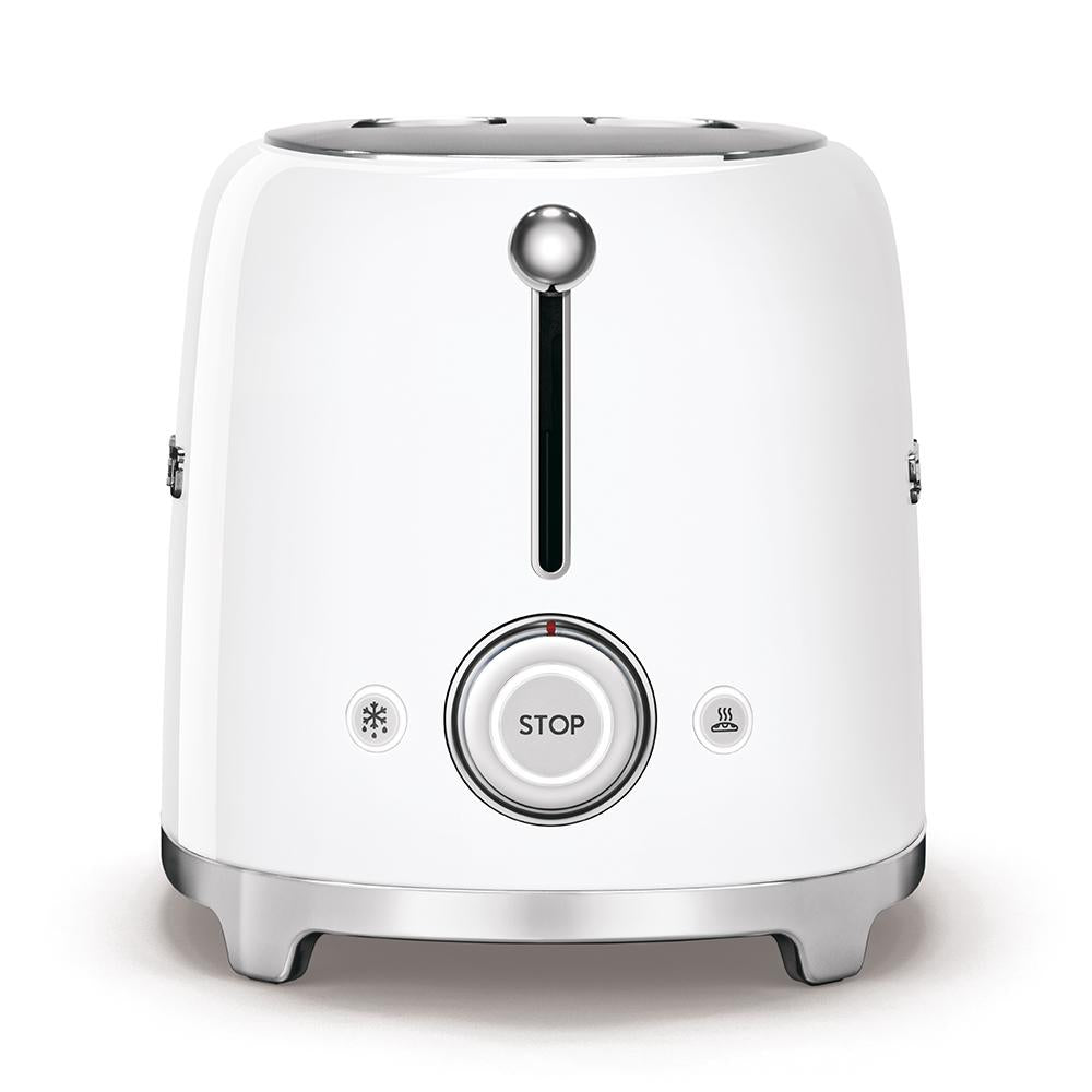 Grille-pain SMEG 2 fentes style années 50 blanc