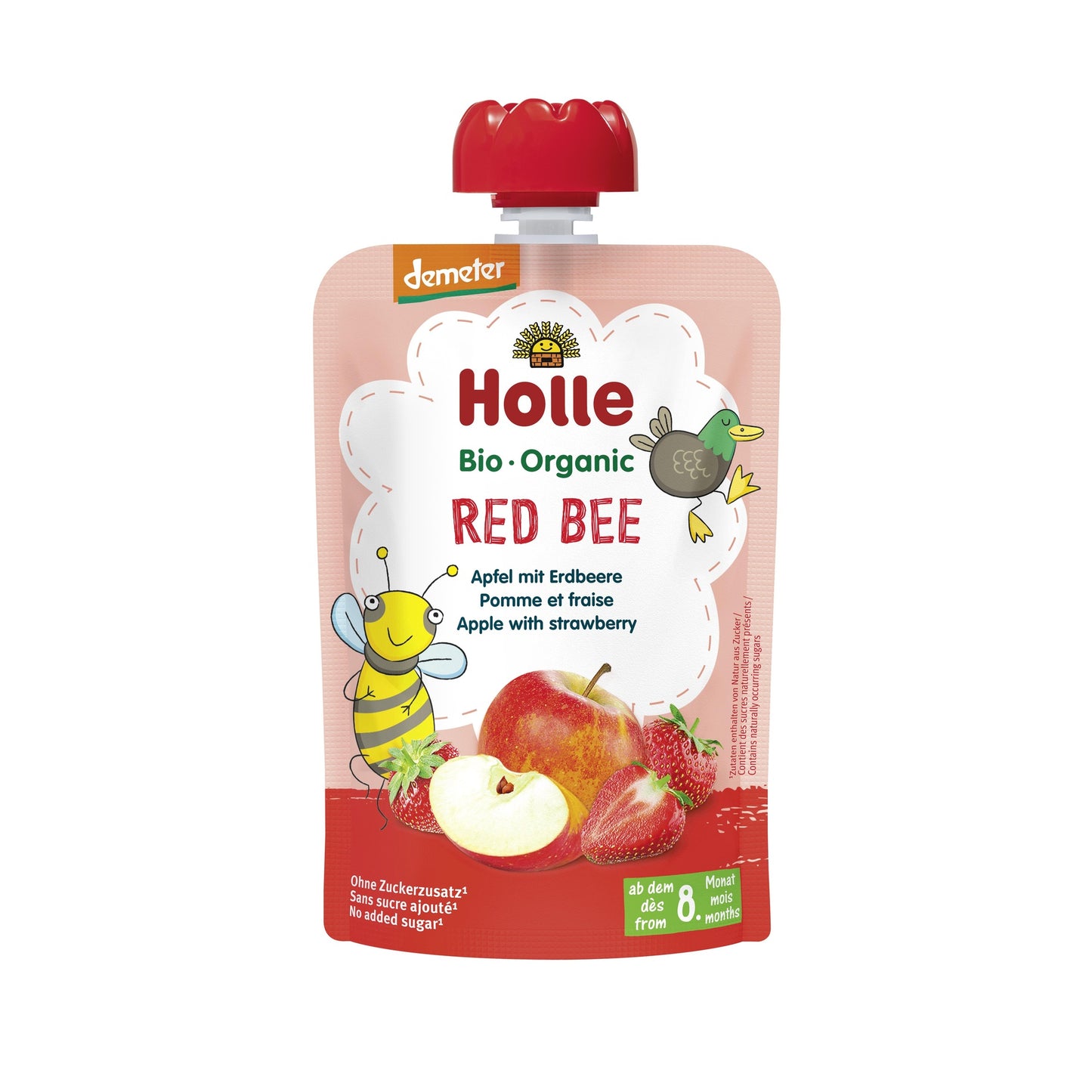 RED BEE - Pomme et fraise (à partir du 8e mois) Eco/Dem Holle 100 g