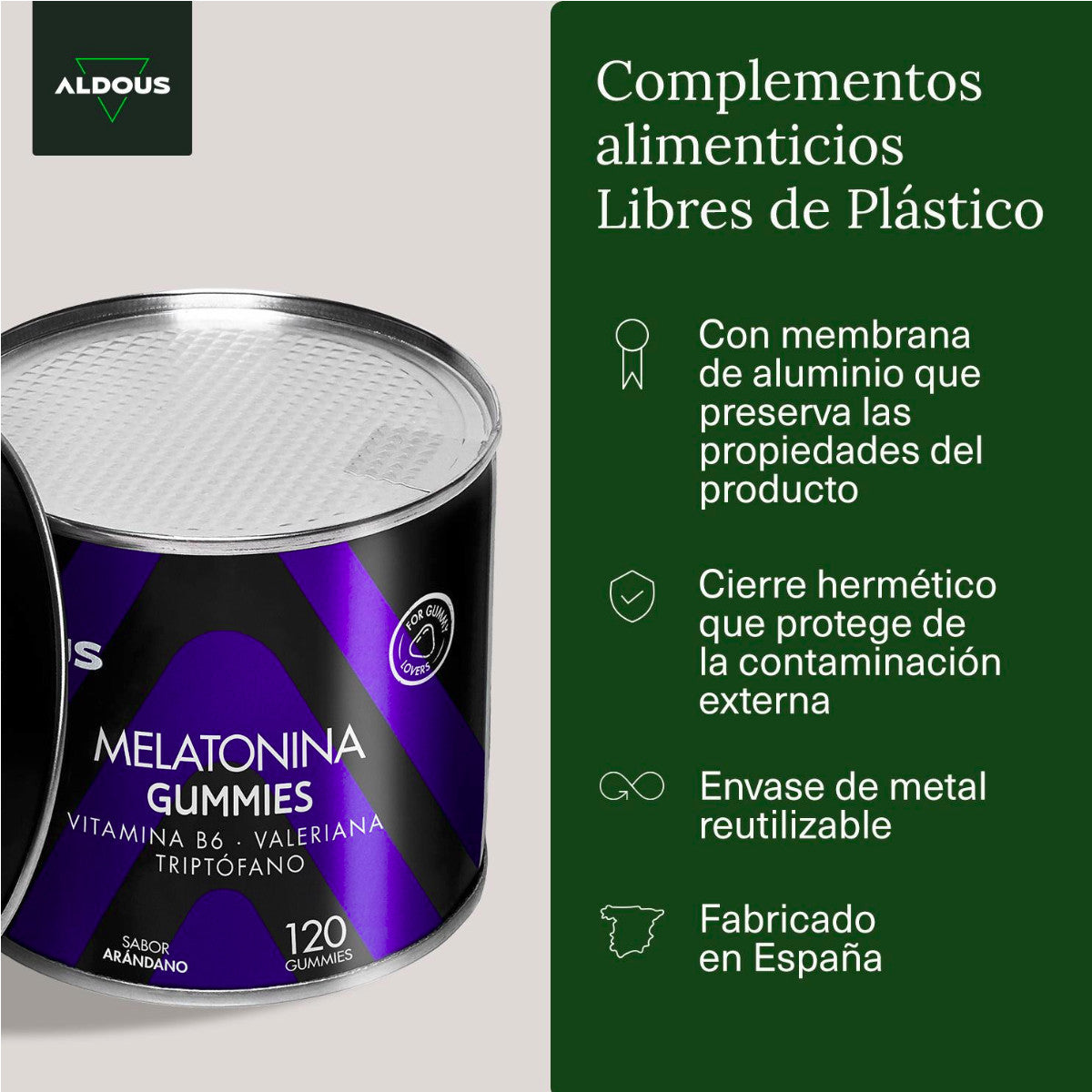 Melatonine in gummies Aldous 120 gummies