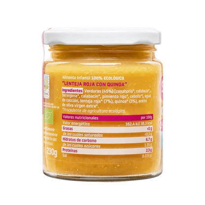 Pack 12x Tarrito Lentejas con Quinoa Ecológico CA CHI TOS Smileat 230g