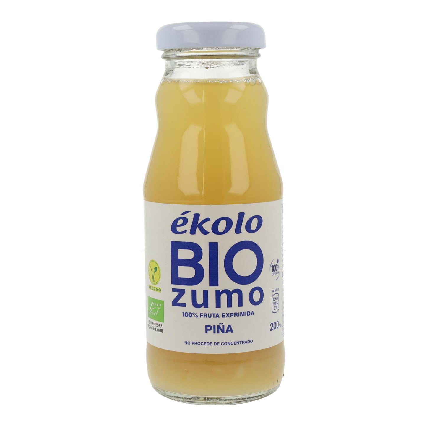 Jus d'ananas 100 % bio, fraîchement pressé, Ékolo, 750 ml