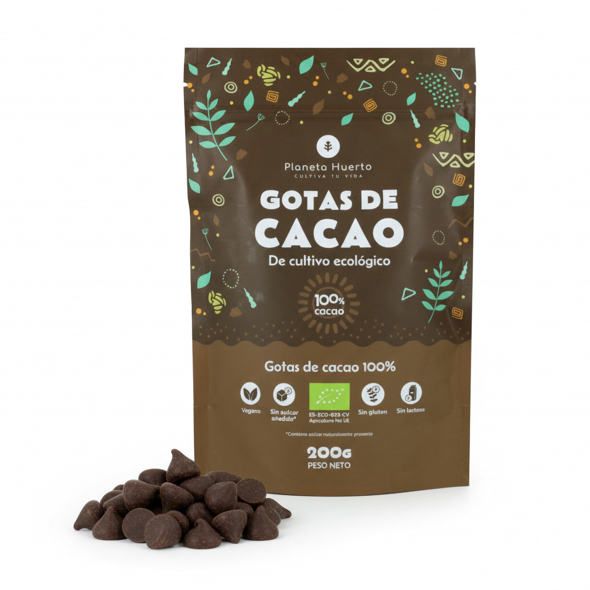 Gocce di cioccolato 100% cacao ECO Planeta Huerto 200 g