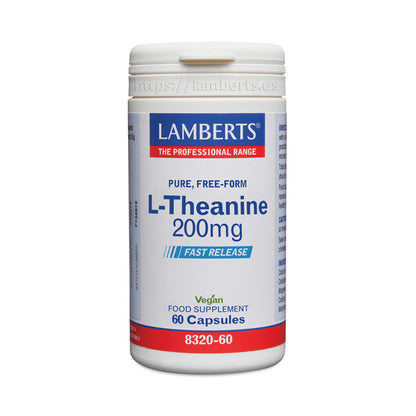 L-teanin 200 mg, Lamberts, 60 kapslar