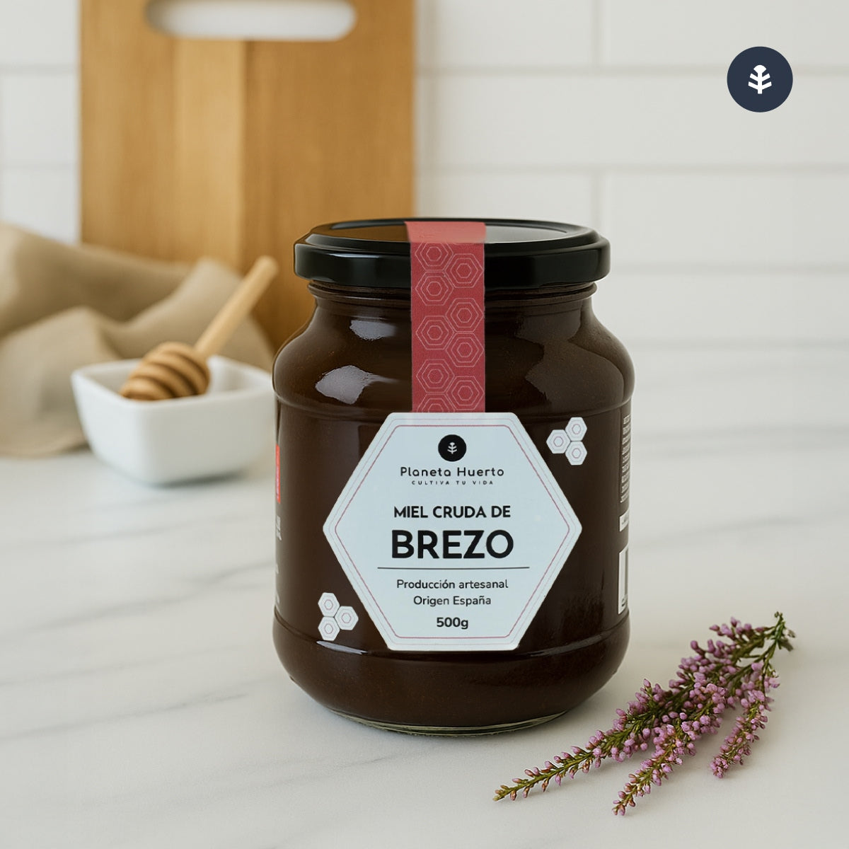 Pack 6x Miel Cruda de Brezo Planeta Huerto 500 gr