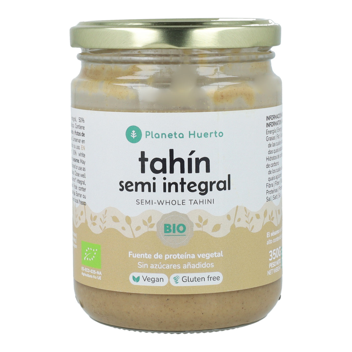 Semi Wholemeal Tahini ECO Planeta Huerto 350gr