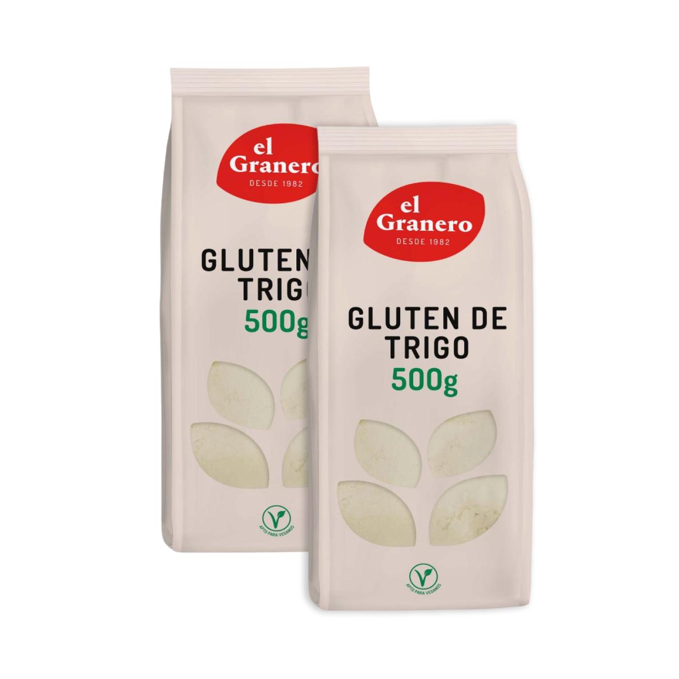 Lot de 2 sachets de gluten de blé El Granero 500 g