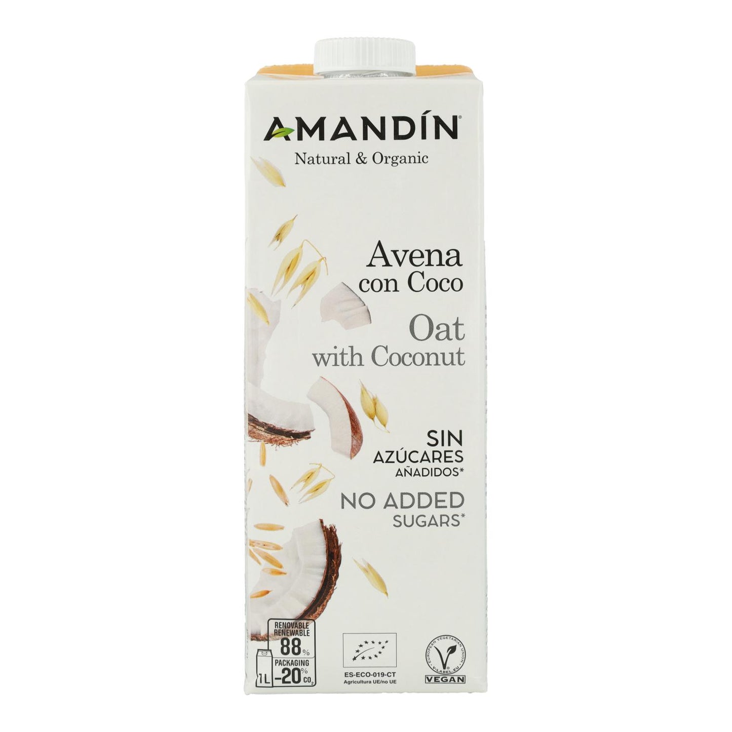 Pakket 6 x Haverdrank met kokos Amandín 1 L