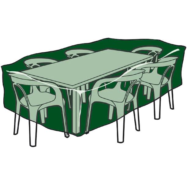 Rechteckige Tisch- und Stuhlhussen aus Polyester 225 x 143 x 90 cm