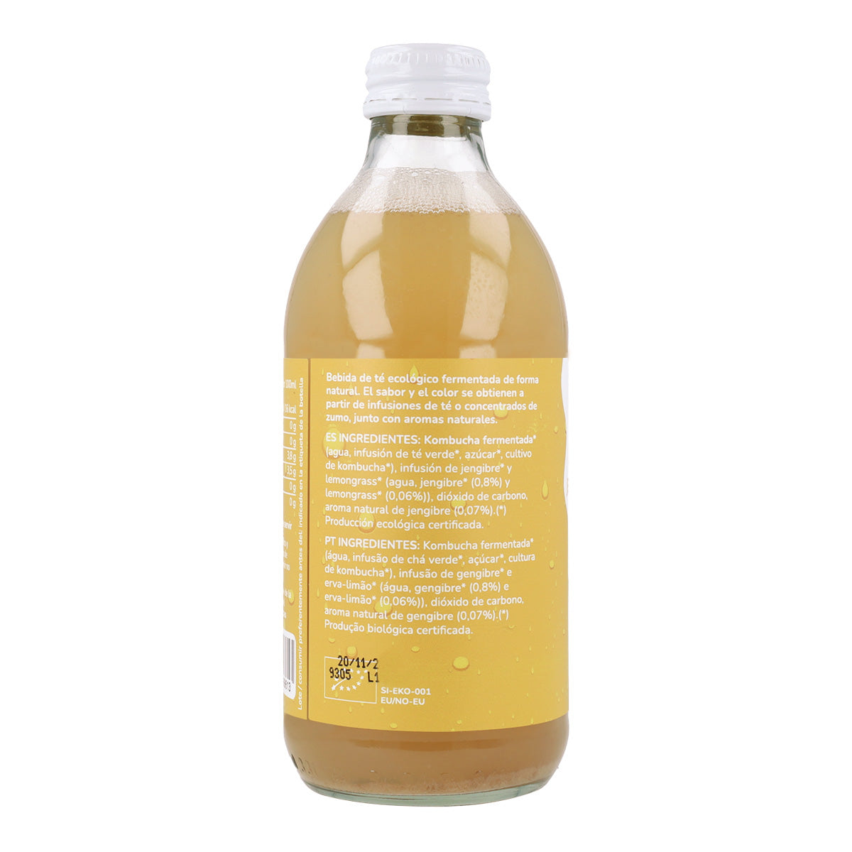 Kombucha ECO Ingefära och citrongräs Planeta Huerto 330 ml