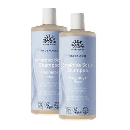 Pack of 2 Urtekram Fragrance-Free Shampoo 500 ml