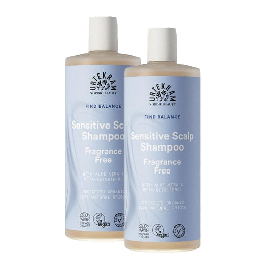 2-pack Urtekram parfymfritt schampo 500 ml