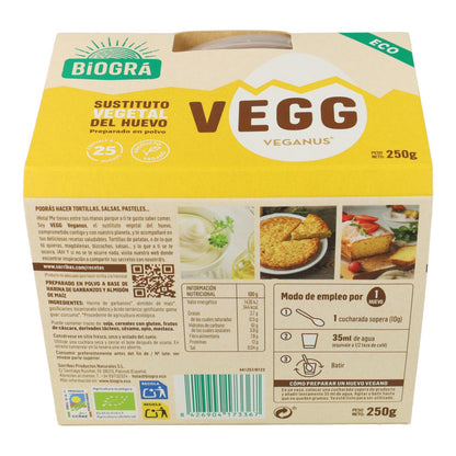Vegg, substitut d'œuf végétal bio, Biográ 250 g
