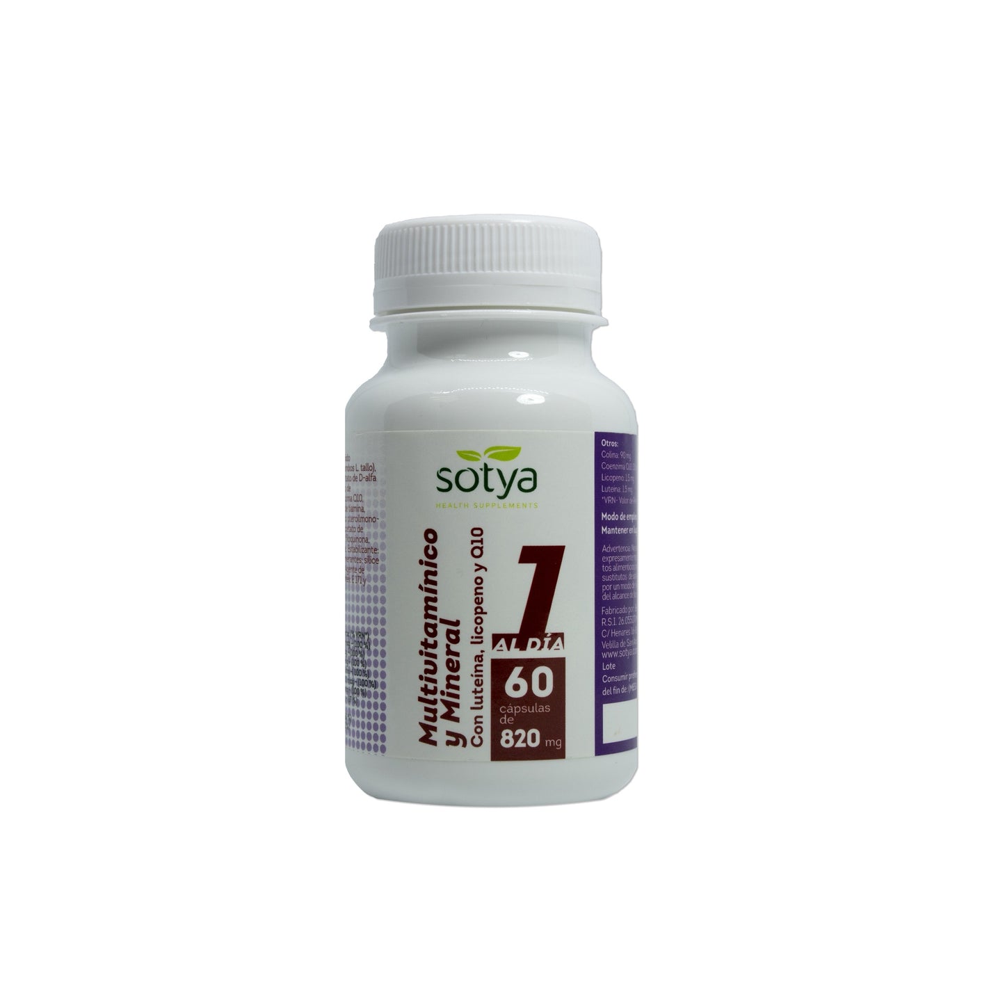 Multivitamin och mineral Sotya 820 mg 60 kapslar