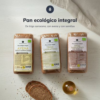 Planeta Huerto Organic Wholemeal Oat and Buckwheat Bread 500 g