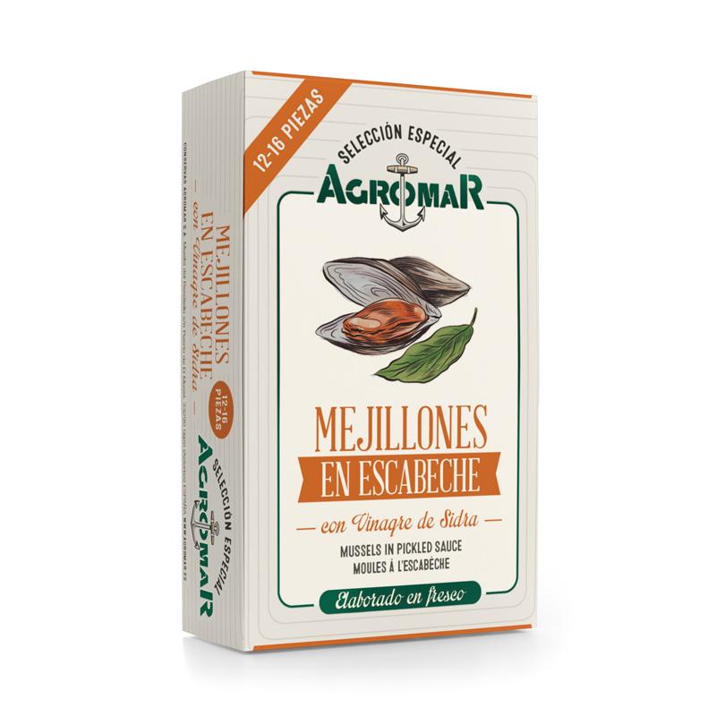 Moules marinées au vinaigre de cidre 12/16 pièces