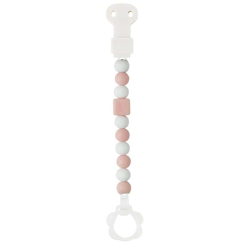 Pacifier clip (with pacifier clip) Doukidou Pink-White