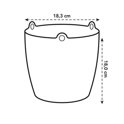 Hängender Blumentopf Brussels Elho Weiß 18,3 x 18 cm