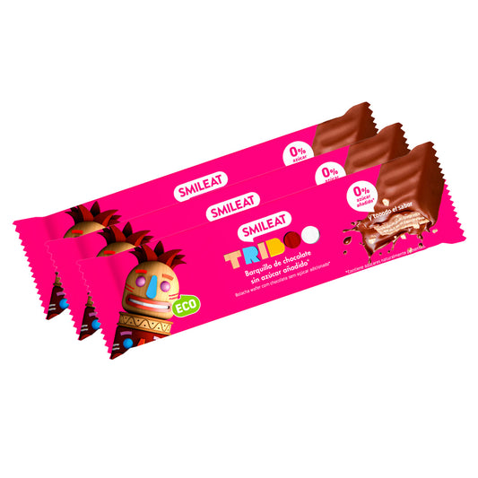 3-pack fyllda och kakaobeläggda barer 40 g ECO Smileat