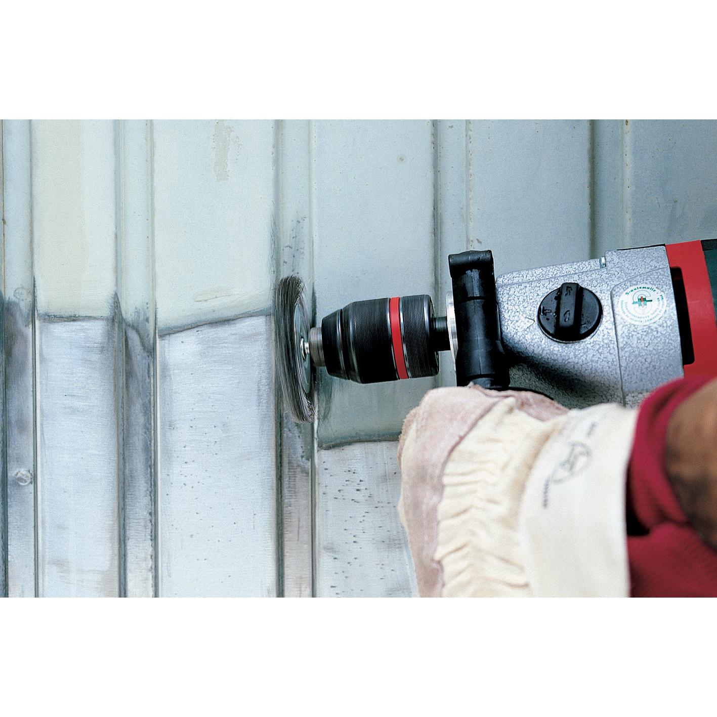 1 metallborste med skiva för borrmaskin Wolfcraft Ø 75 x 7 mm