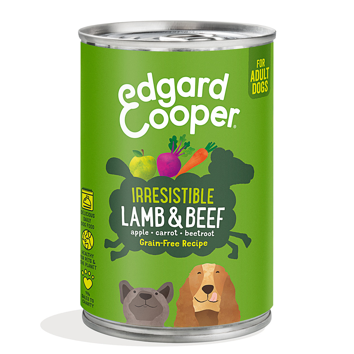 Cibo umido per cani Agnello e Manzo Edgard & Cooper 400 g
