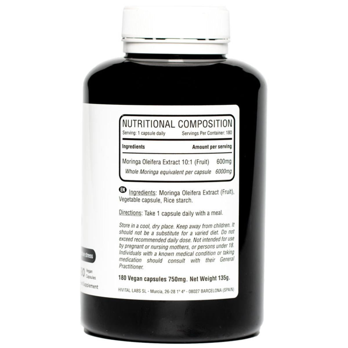 Moringa oleifera 6000 mg 180 veganska kapslar Hivital