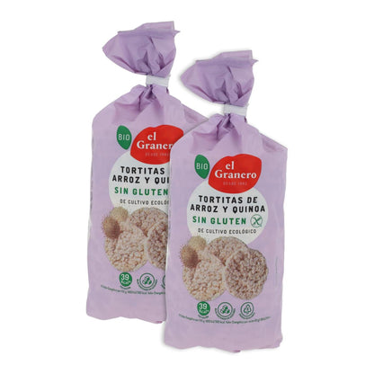 Confezione da 2 fette di riso e quinoa El Granero, 120 g