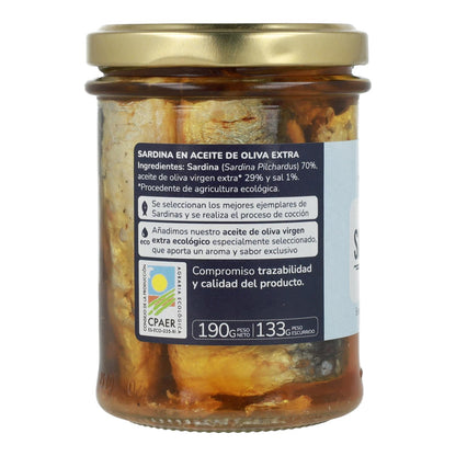 Sardynki w oliwie z oliwek ECO Planeta Huerto 190 g