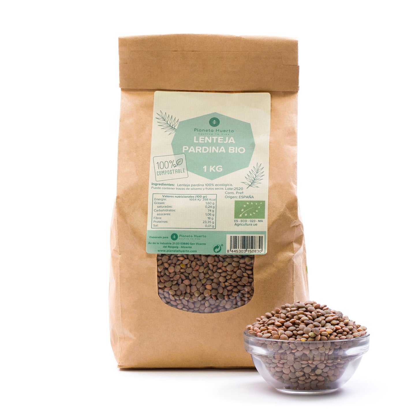 Lentilles Pardina ECO Planeta Huerto 1kg