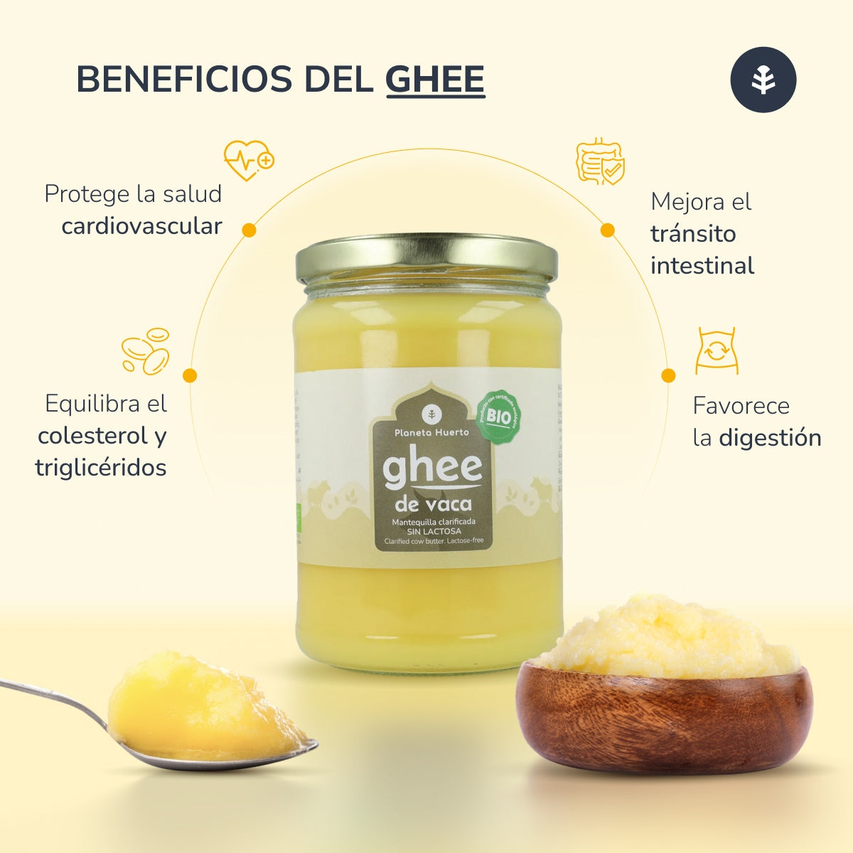 Packung 6xGhee geklärte Butter ECO Planeta Huerto 500 gr