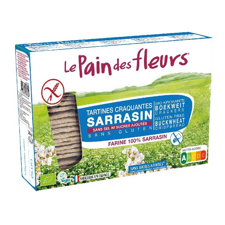 Craquelins croustillants au sarrasin grillé, sans sel, sans gluten, bio, Le Pain de Fleurs, 150 g