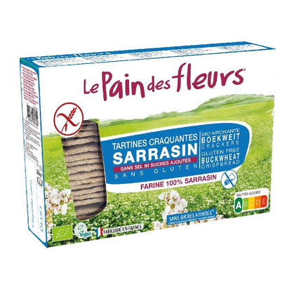 Craquelins croustillants au sarrasin grillé, sans sel, sans gluten, bio, Le Pain de Fleurs, 300 g