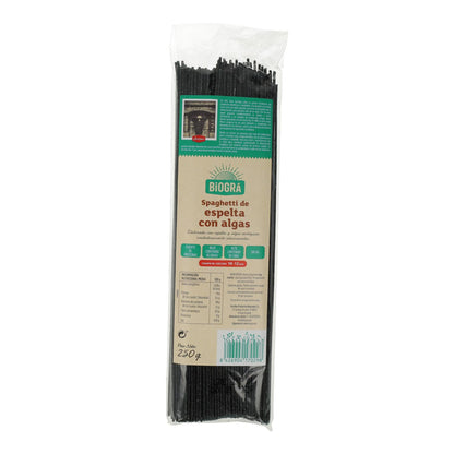 Dinkelspaghetti mit Algen (Spirulina und Fucus) Biográ, 250 g