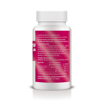 Vitamina D3+MG a rilascio prolungato, Soria Natural, 60 compresse