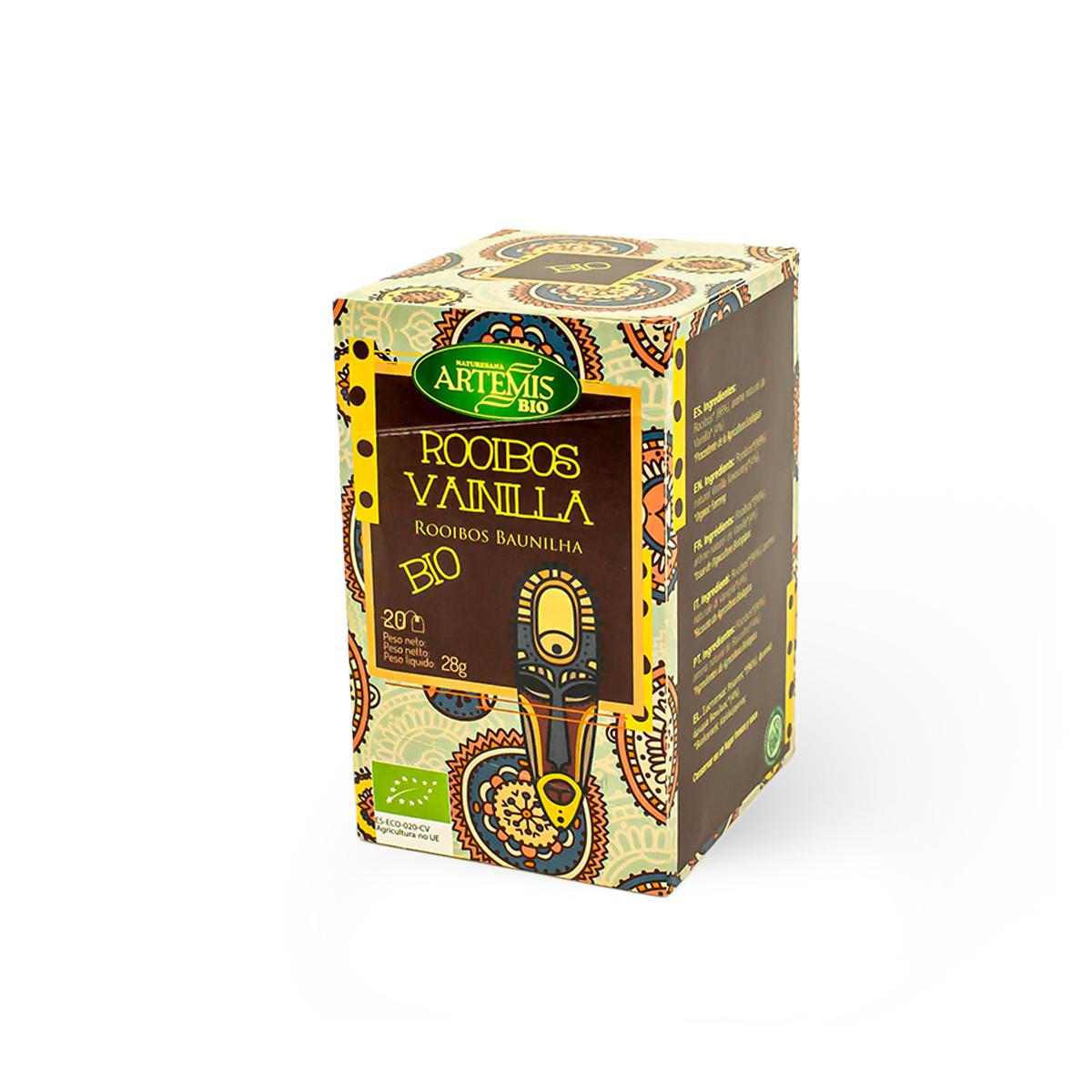 Herbata Rooibos waniliowa do zaparzania Artemis Bio 20 torebek