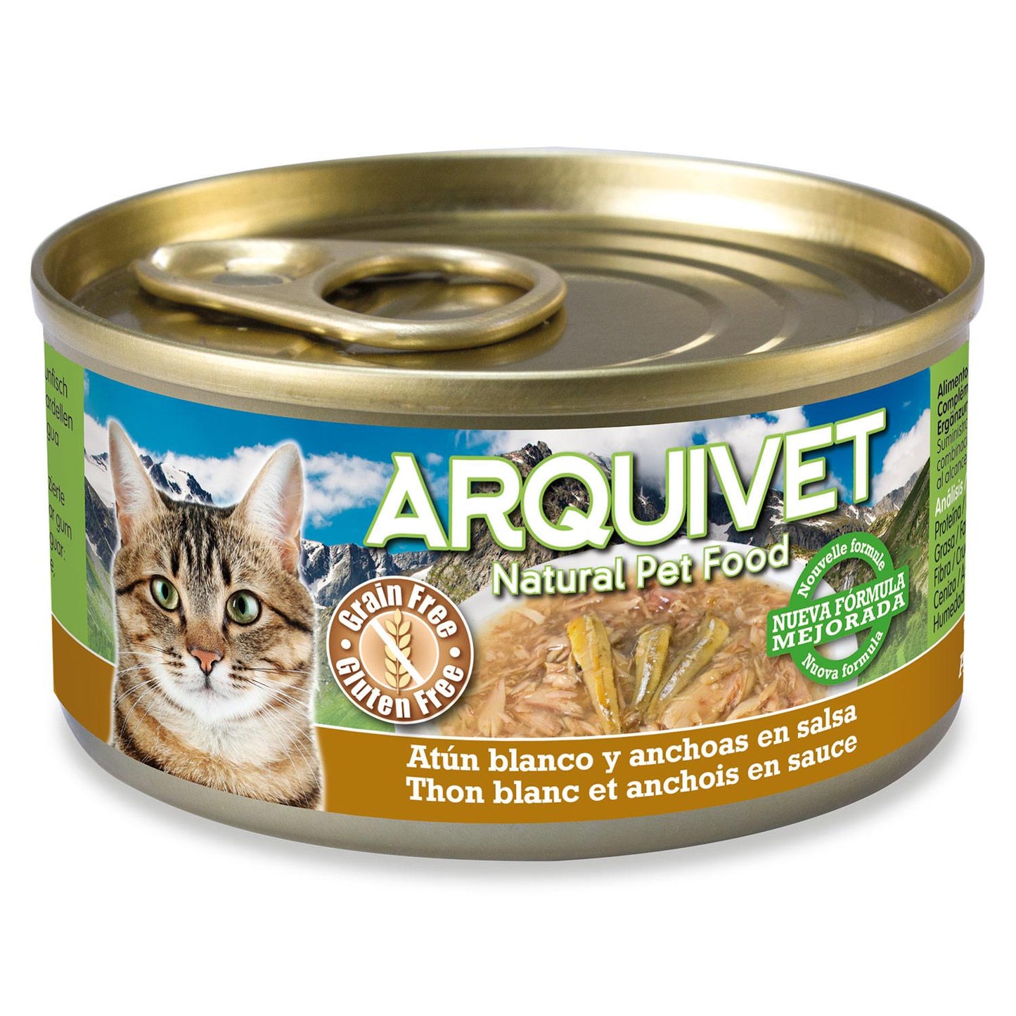 Thon blanc et anchois en sauce Arquivet 80 g Nourriture humide pour chats