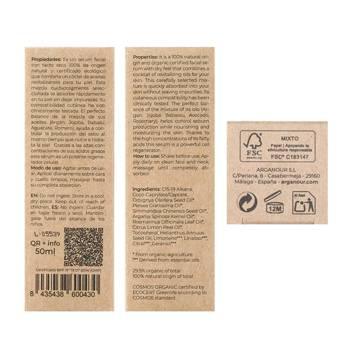 Serum 12 voor de vette huid Arganour 50 ml