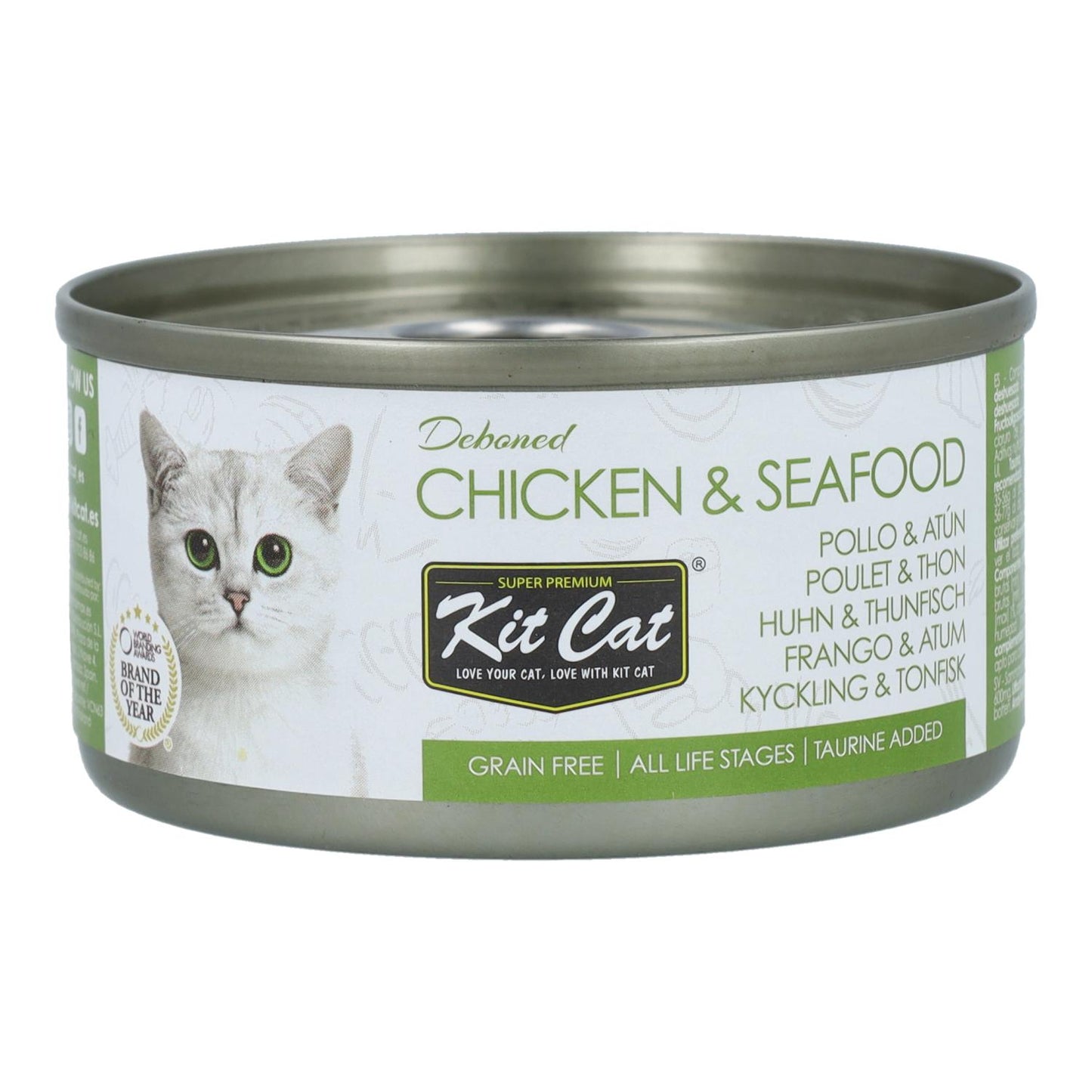 Kit Cat Dose Toppers – Huhn & Thunfisch 80 g Nassfutter für Katzen in Gelatine