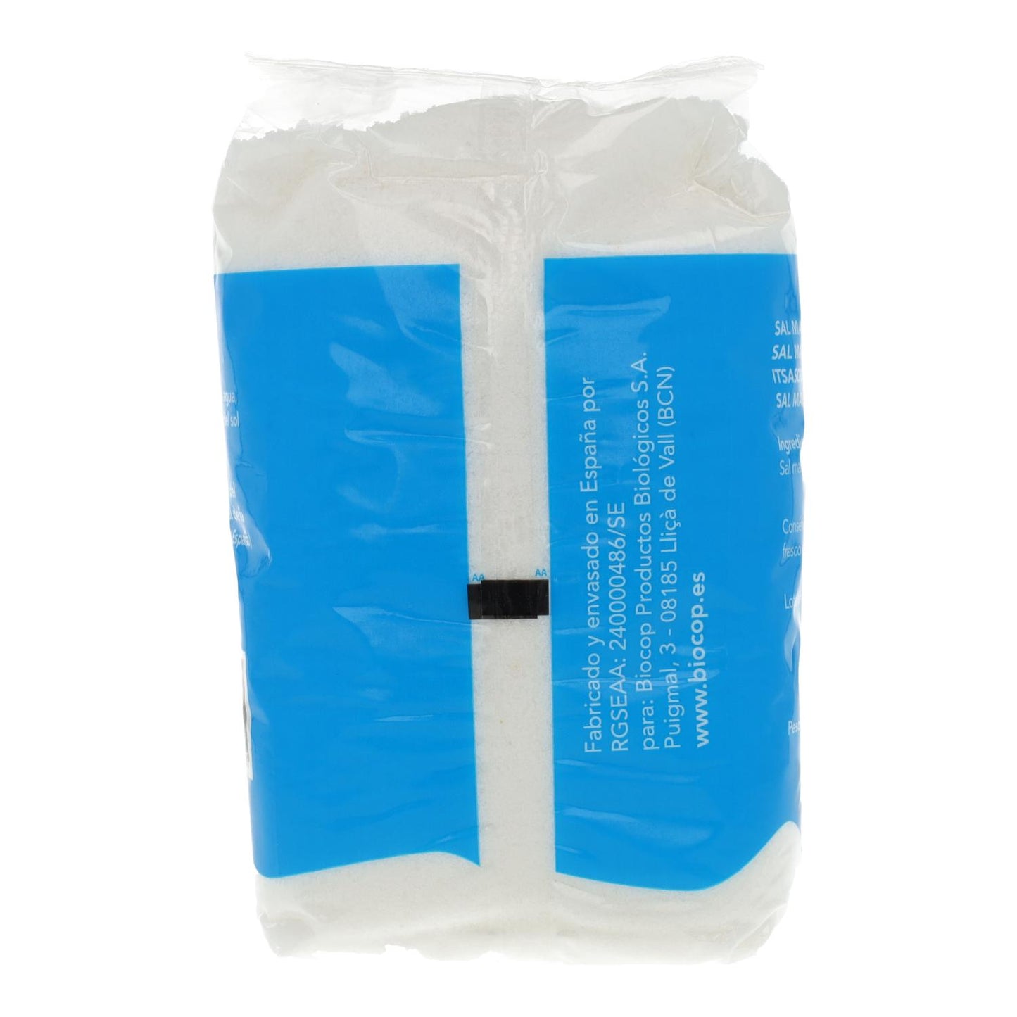 Pack of 2x Fine Atlantic sea salt, Biocop, 1 kg