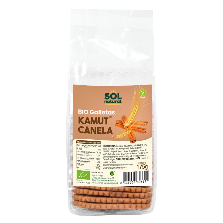 Kamut biscuits with cinnamon Sol Natural 175 g