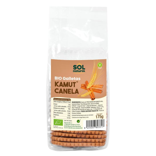Kamutkakor med kanel Sol Natural 175 g
