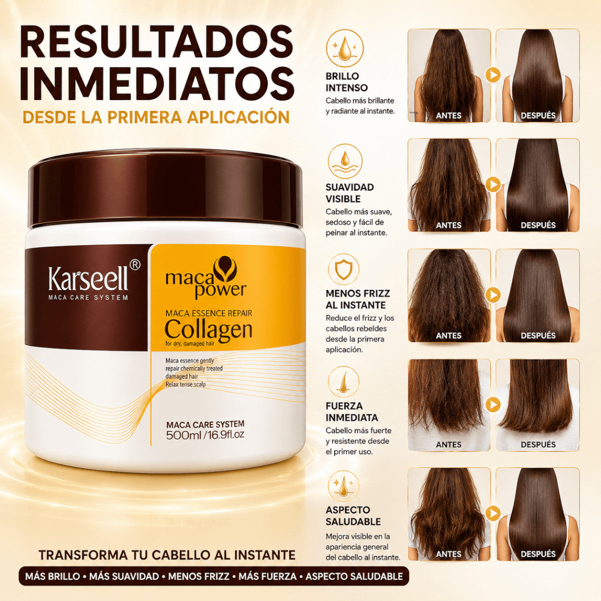 Mascarilla Capilar Colágeno Karseell 500 ml