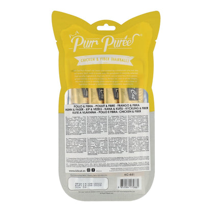 Kit Cat PurrPuree - Pollo e fibre 60 g Snack cremoso per gatti