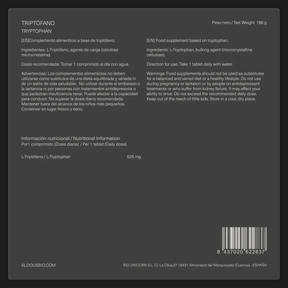 Czysty tryptofan Aldous Bio 300 tabletek