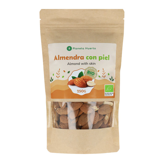 Almendra natural con piel ECO Planeta Huerto 250 g