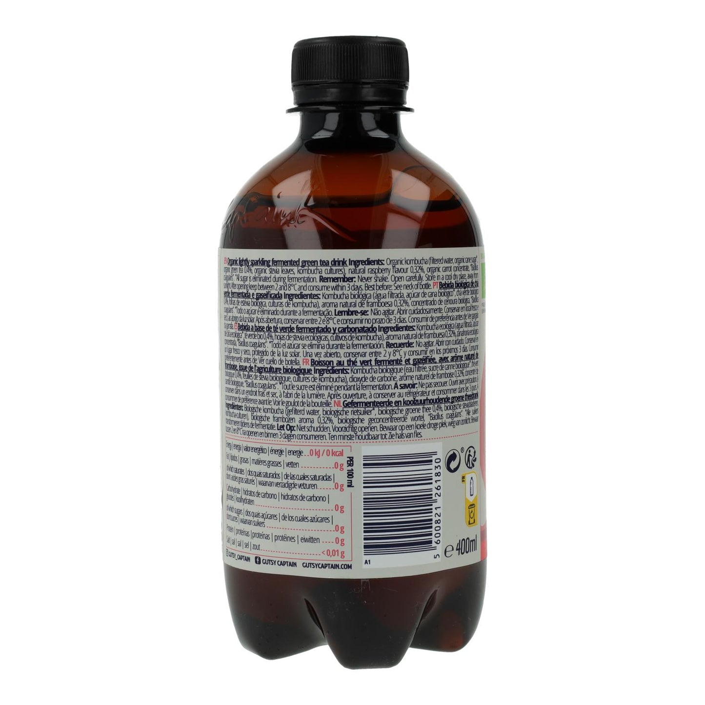 Captain Kombucha Zero Framboise Bio 400 ml