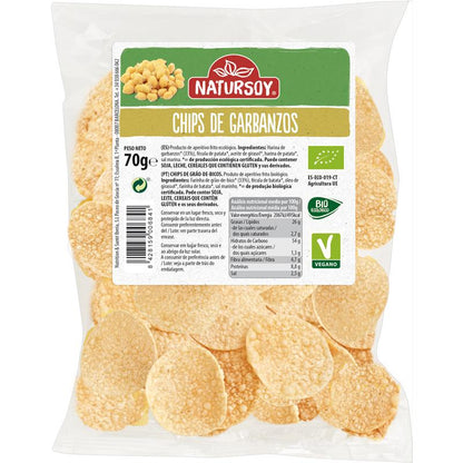 Chips de pois chiches BIO, 70 g. Natursoy