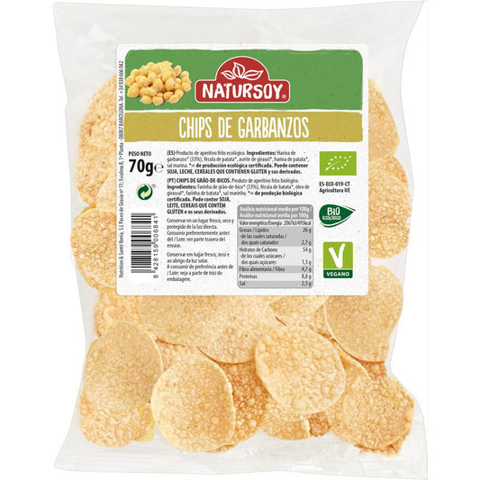 Ekologiska kikärtschips, 70 g. Natursoy
